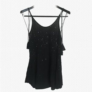 Free People Sequin Tassel Mini Dress